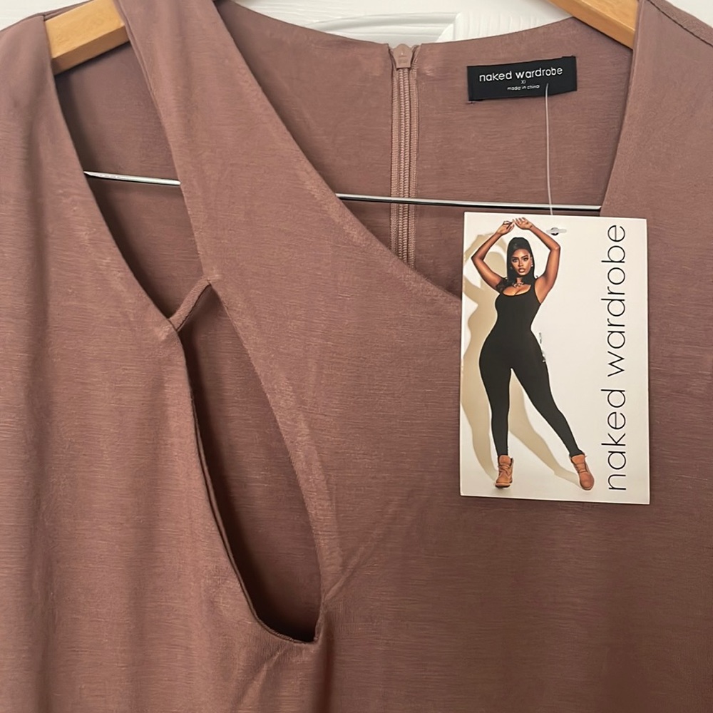 Naked Wardrobe Caramel Jumpsuit New With Tags XL Extra Large